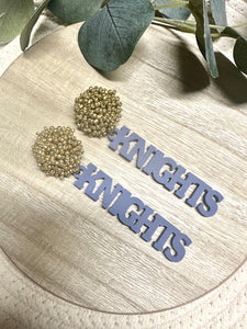 “KNIGHTS” Acrylic Earrings