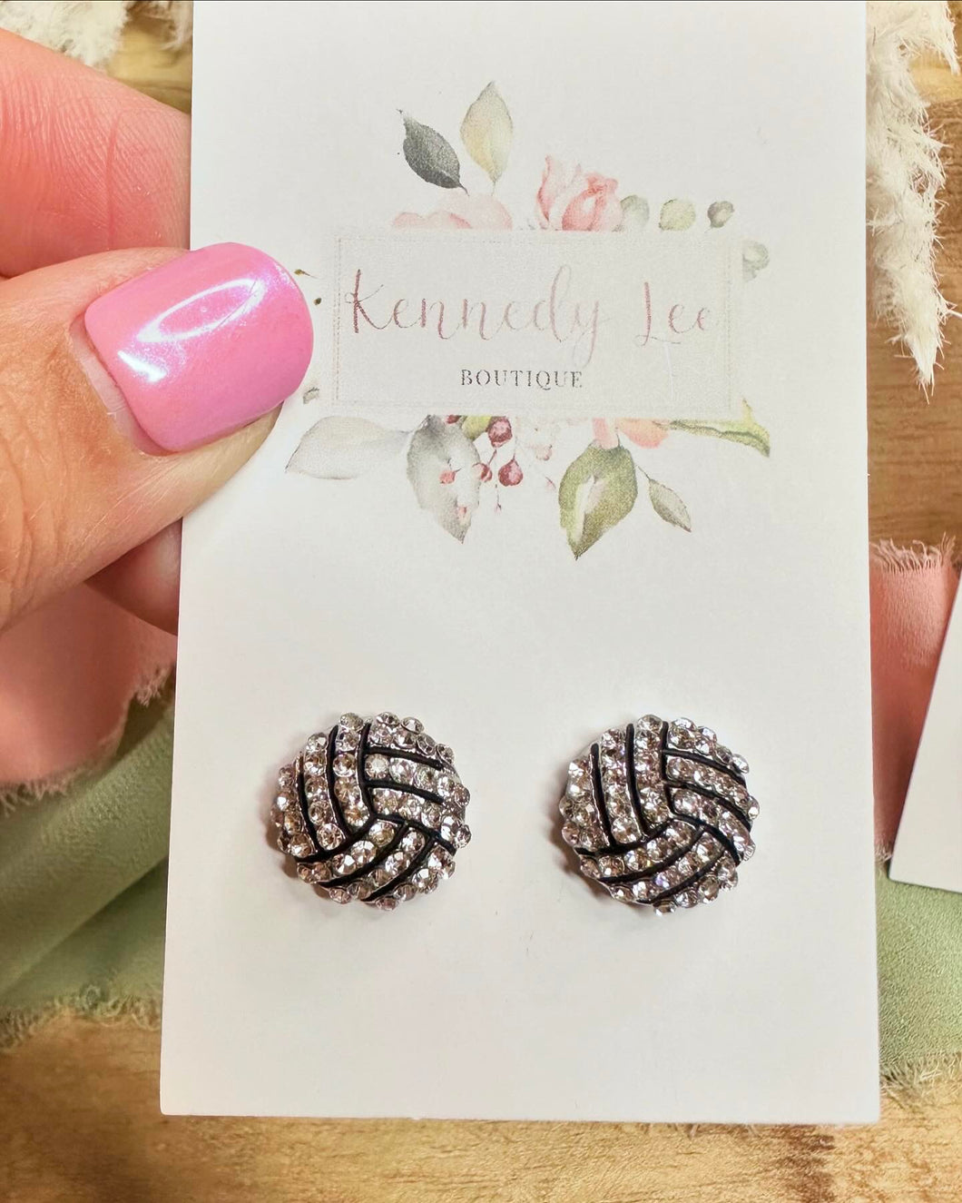 Volleyball Bling Studs