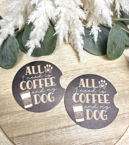 Coffee & Dog Car Coaster