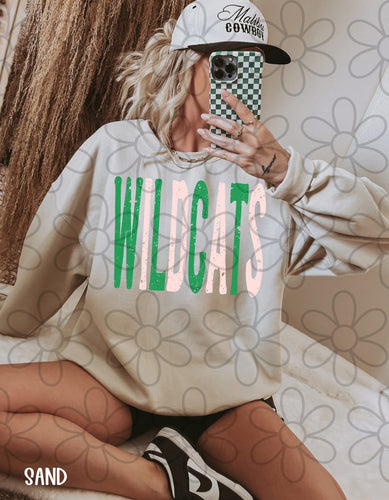 Wildcats Large Font Crewneck